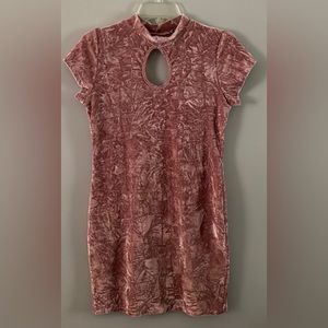 Keyhole Velour Dress M